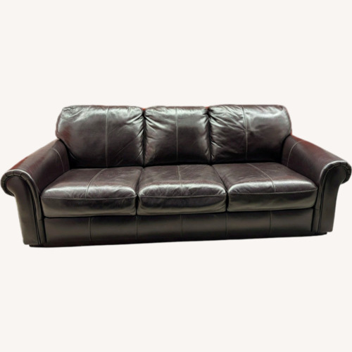 Used Dark Brown Leather 3+ Seater Sofa for sale on AptDeco