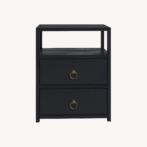 Used Joss & Main Elin Blue Wood Nightstand for sale on AptDeco