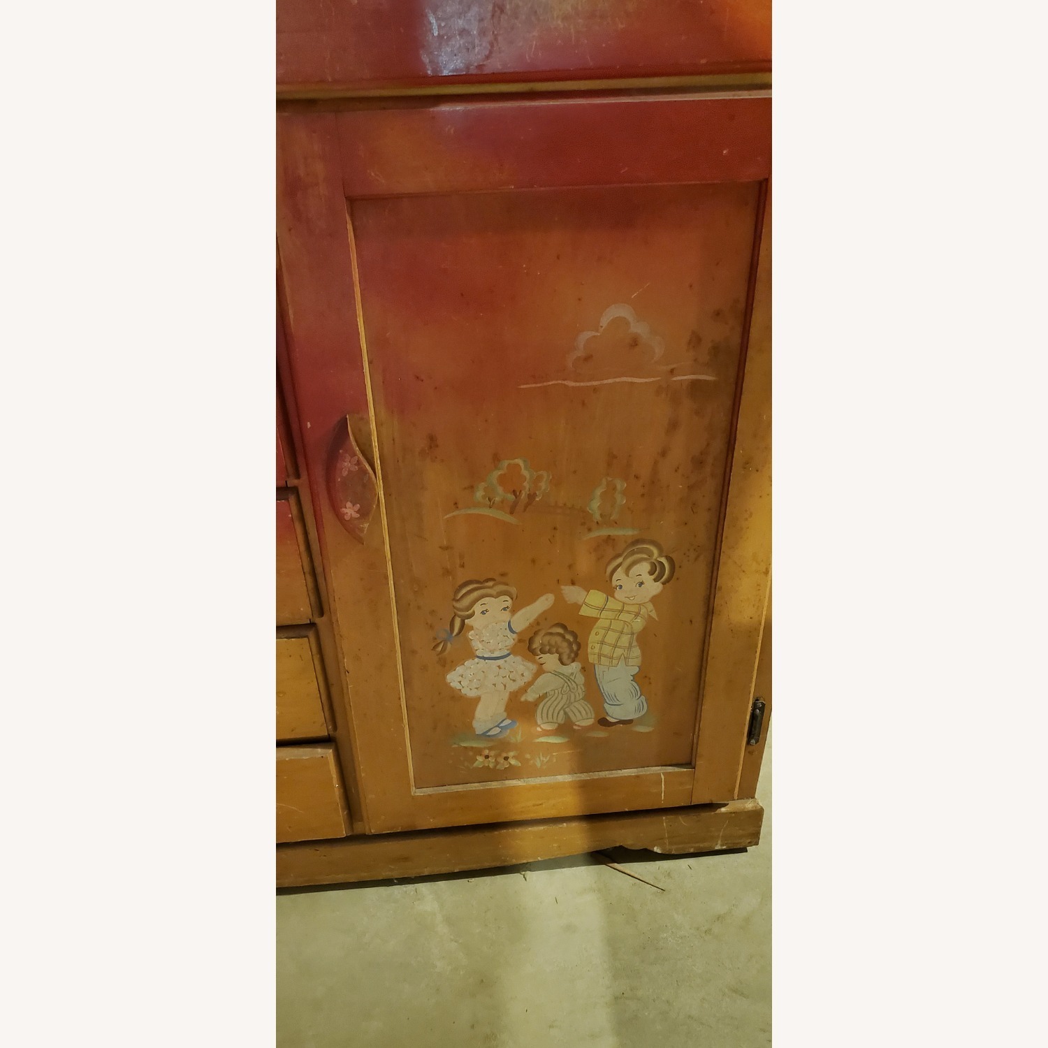 Vintage Small Dresser Chest Drawer Child 1950s - image-9