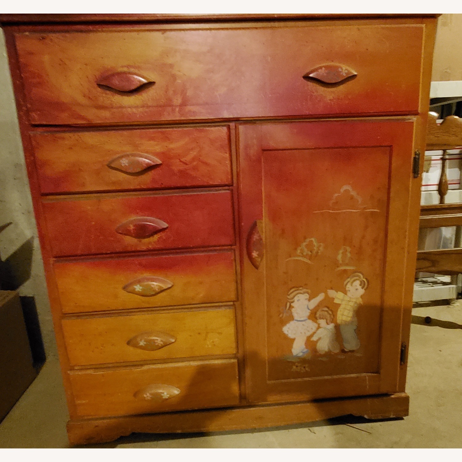 Vintage Small Dresser Chest Drawer Child 1950s - image-5