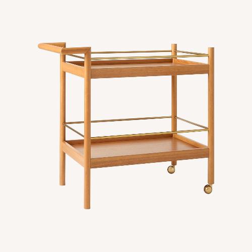 Used West Elm Dark Brown Mid-Century Bar Cart (32") for sale on AptDeco