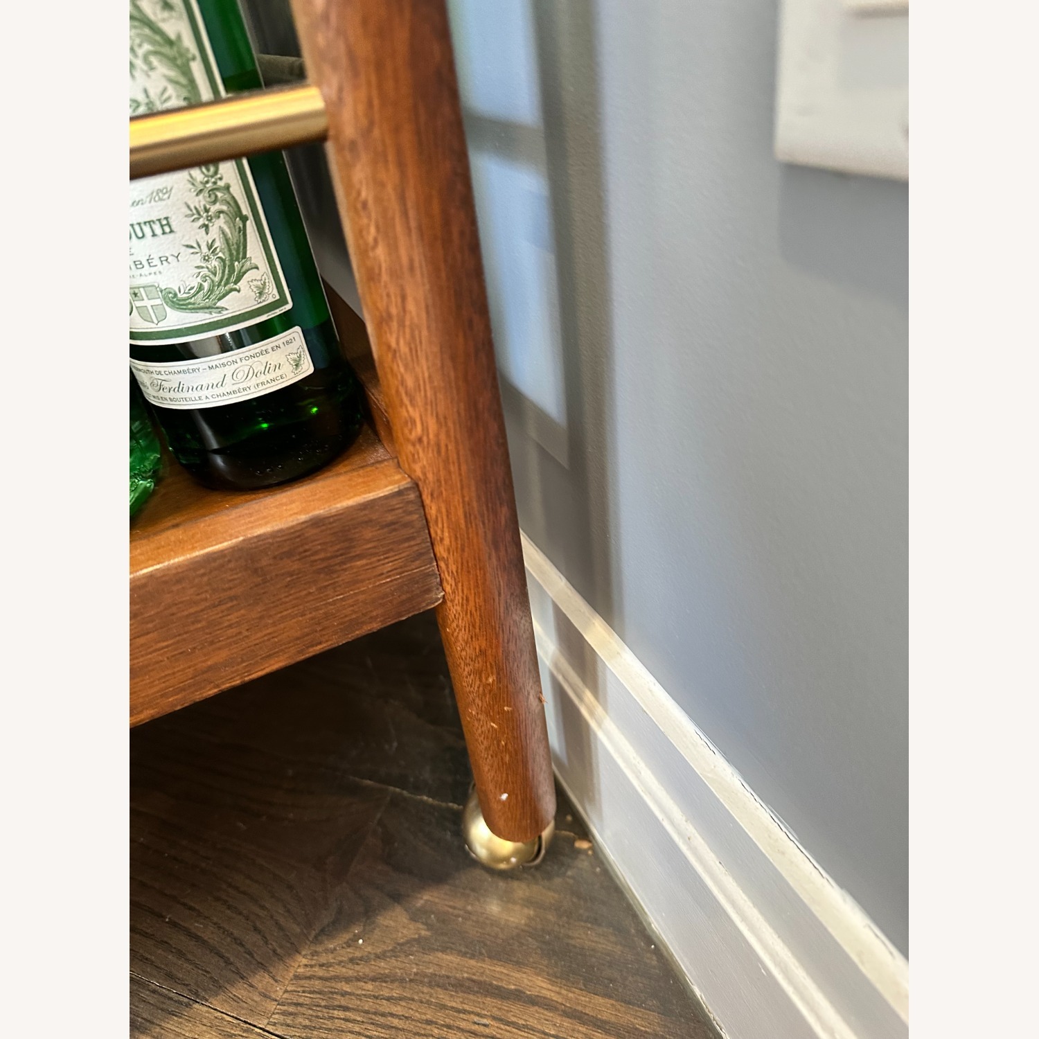 West Elm Dark Brown Mid-Century Bar Cart (32") - image-7