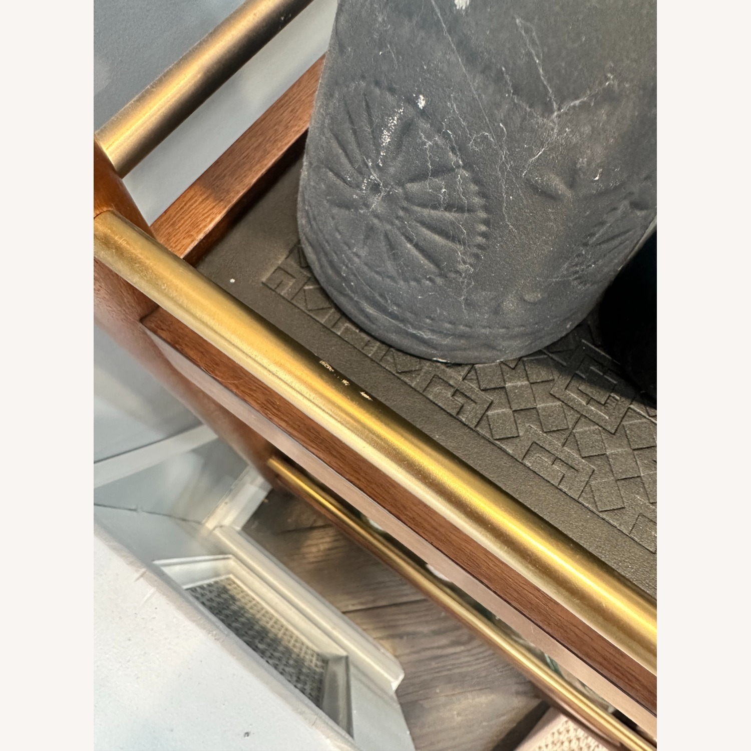 West Elm Dark Brown Mid-Century Bar Cart (32") - image-5