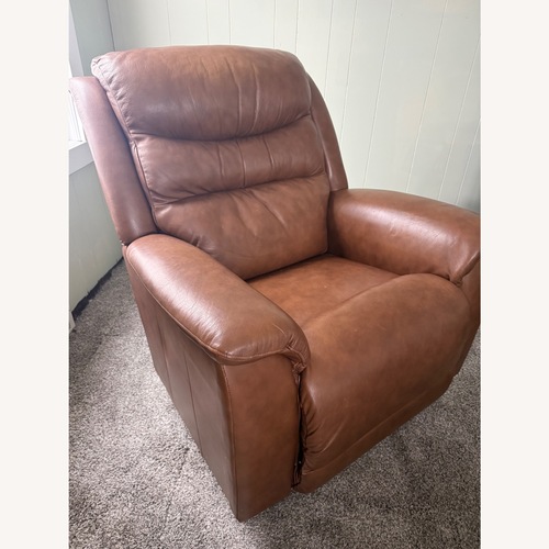 Used Lazy Boy Dark Brown Leather Recliner for sale on AptDeco