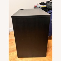 IKEA HEMNES Dark Brown Dressing Table With Mirror - AptDeco IKEA HEMNES Dark Brown Dressing Table With Mirror - AptDeco