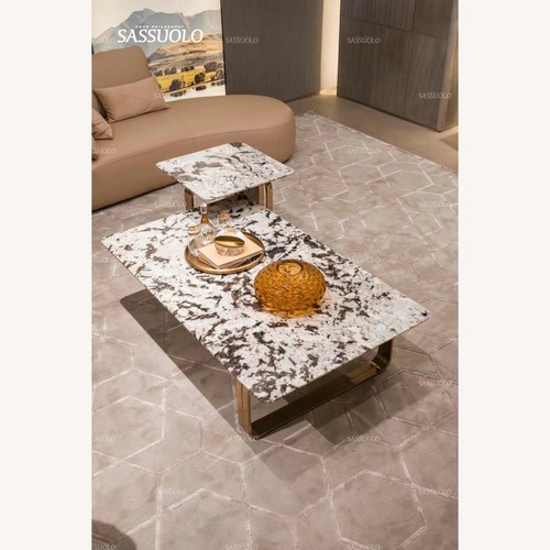 Used White Marble Coffee Table for sale on AptDeco