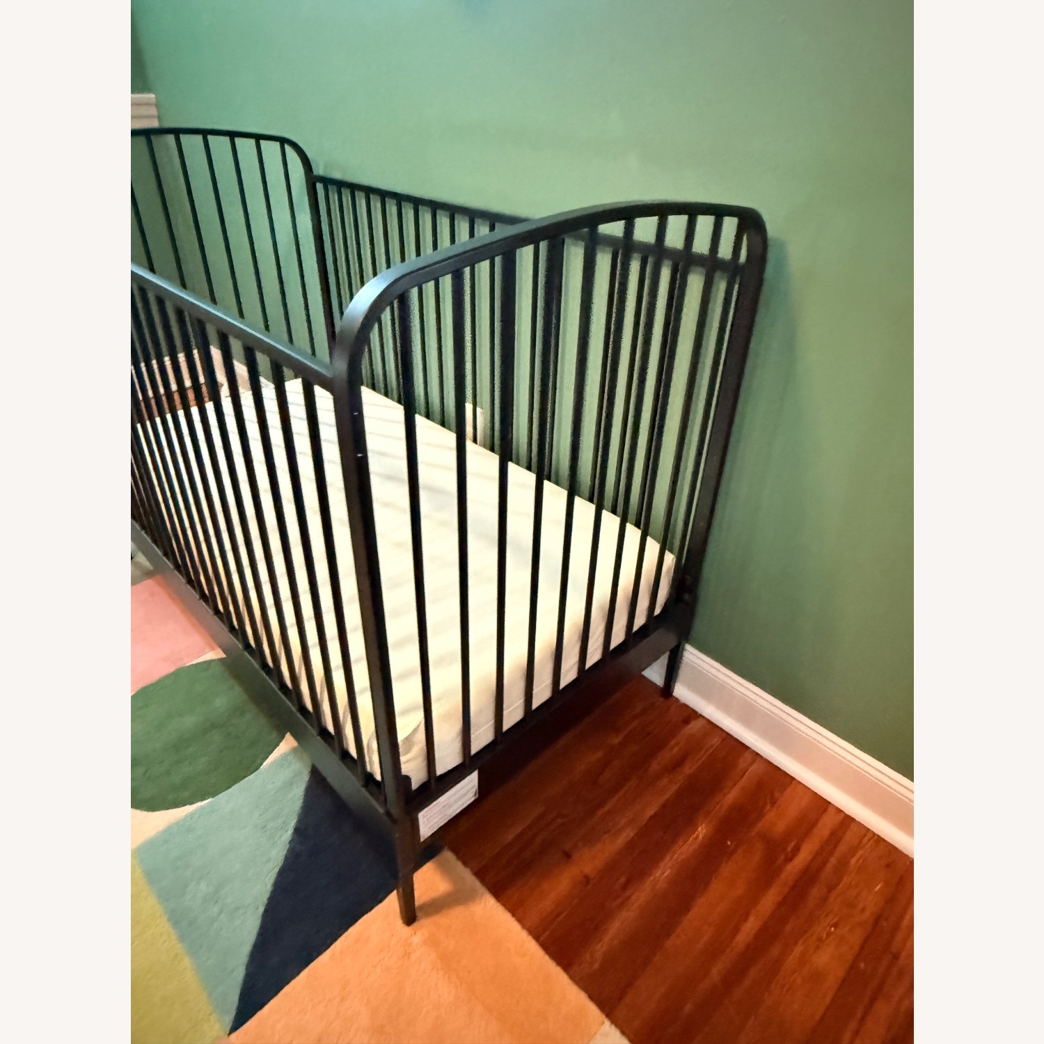 Crate & Kids Larkin Black Metal Convertible Baby Crib - image-6