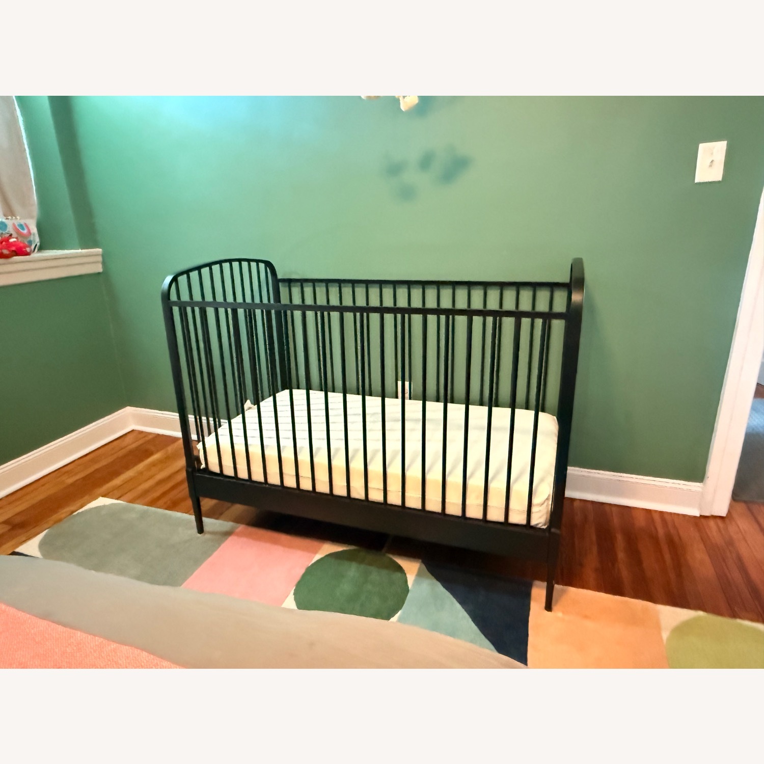 Crate & Kids Larkin Black Metal Convertible Baby Crib - image-5