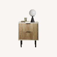 West Elm Quinn White Wood Nightstands