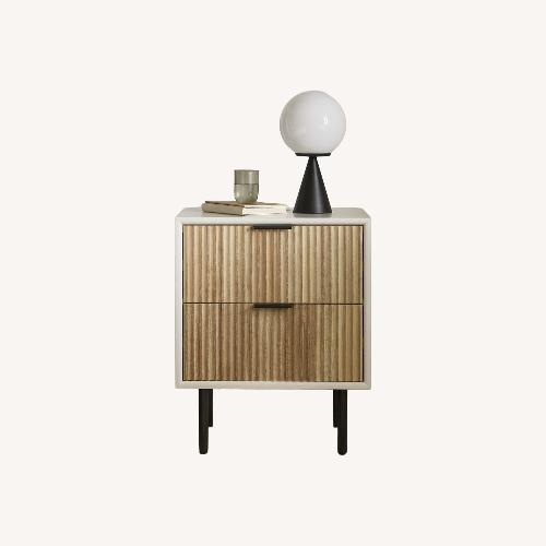 Used West Elm Quinn White Wood Nightstands for sale on AptDeco