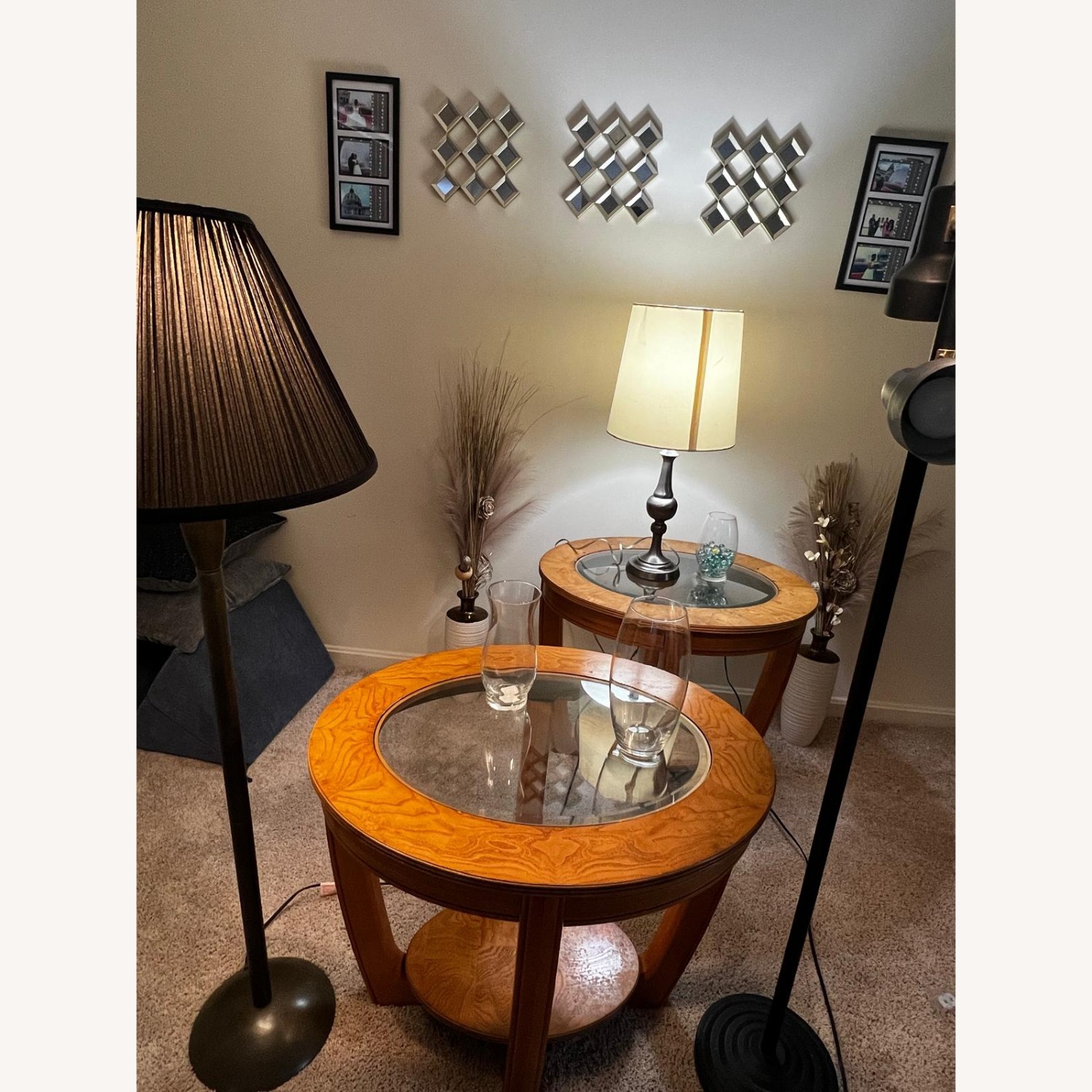 Vintage/Antique Natural Wood Dining Chairs - image-1