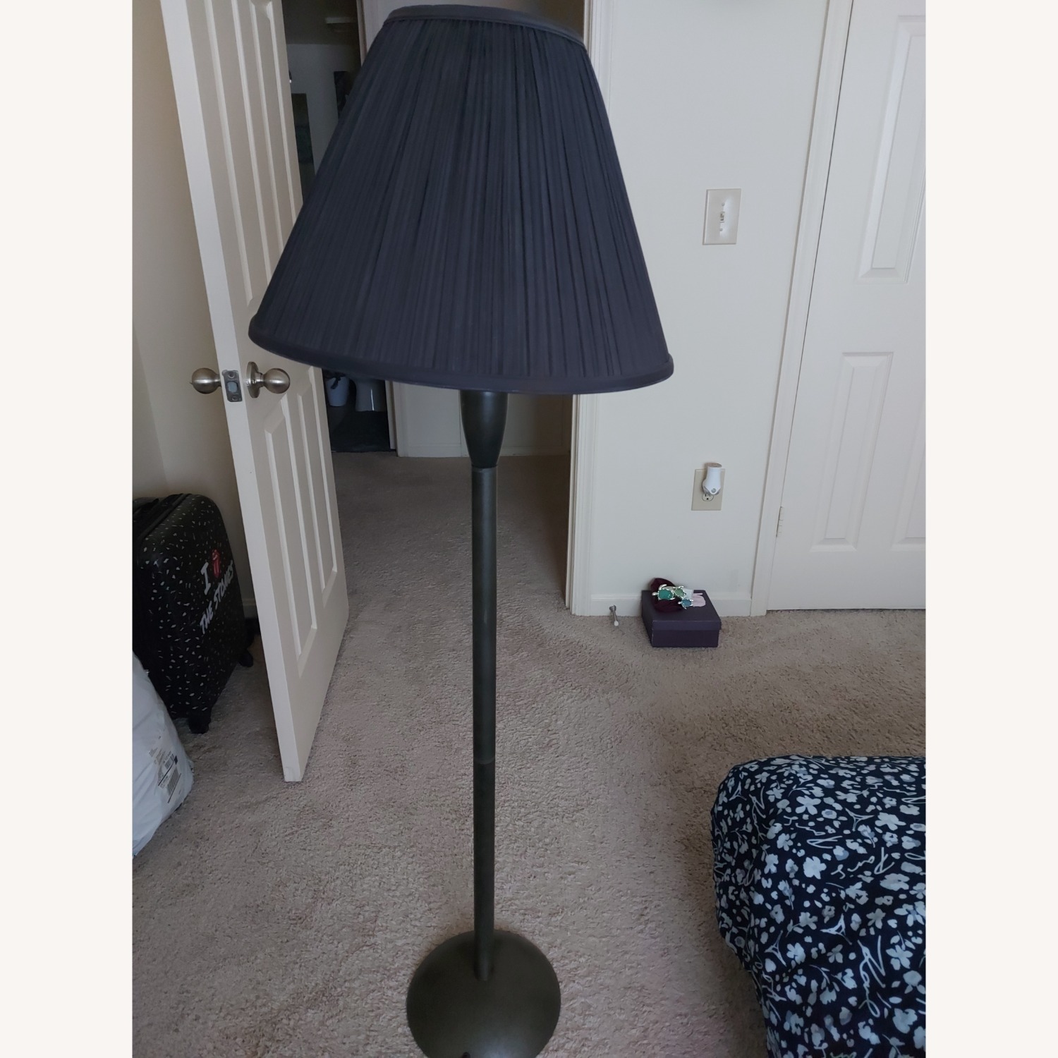 Home Decorator's Light Gray Metal Floor Lamp - image-1