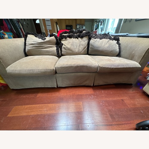 Used Light Brown Fabric 3+ Seater Sofa for sale on AptDeco
