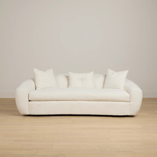 Used City Furniture Kaya White Boucle Sofa  for sale on AptDeco