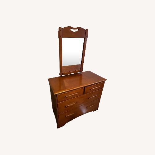 Used Light Brown Dresser with Mirror for sale on AptDeco