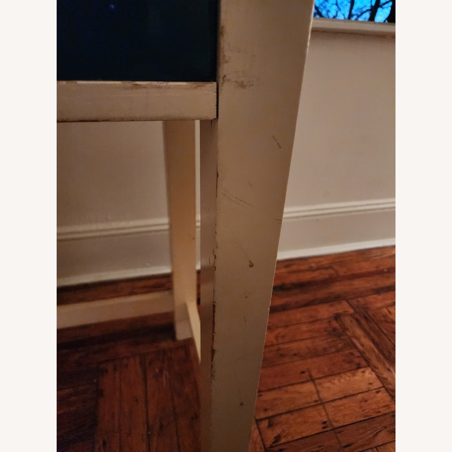 Vintage Campaign Style Blue Wood Desk - image-6