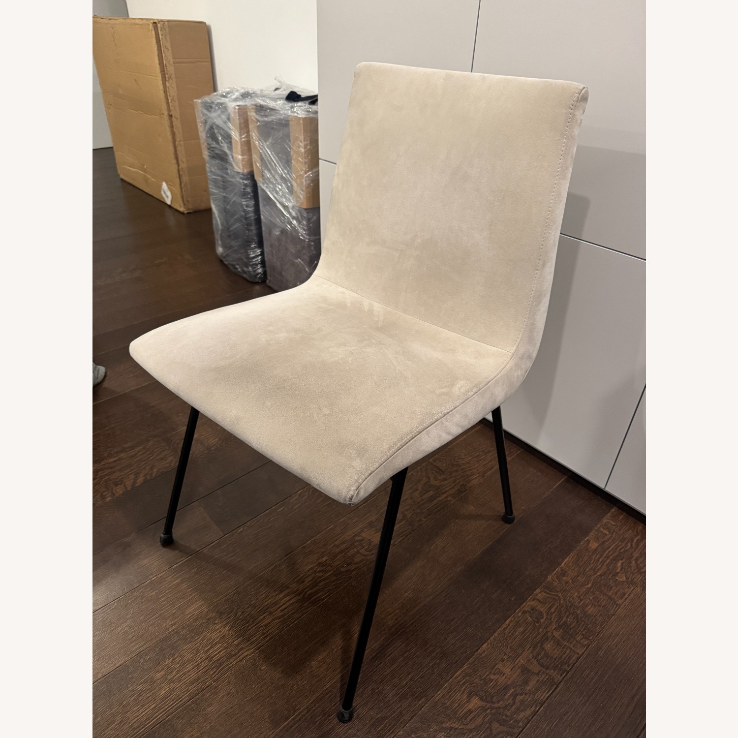 Ligne Roset Light Gray Polyurethane Dining Chair - image-3