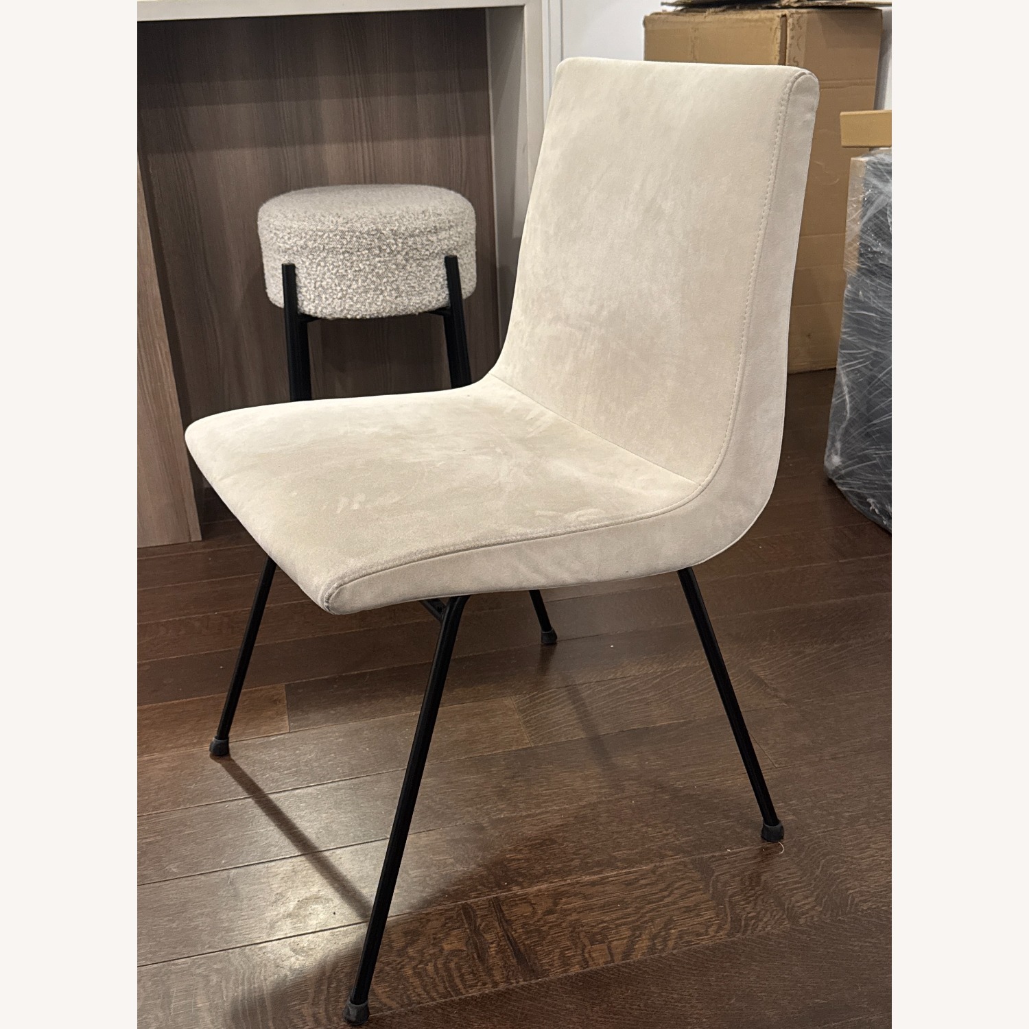 Ligne Roset Light Gray Polyurethane Dining Chair - image-1