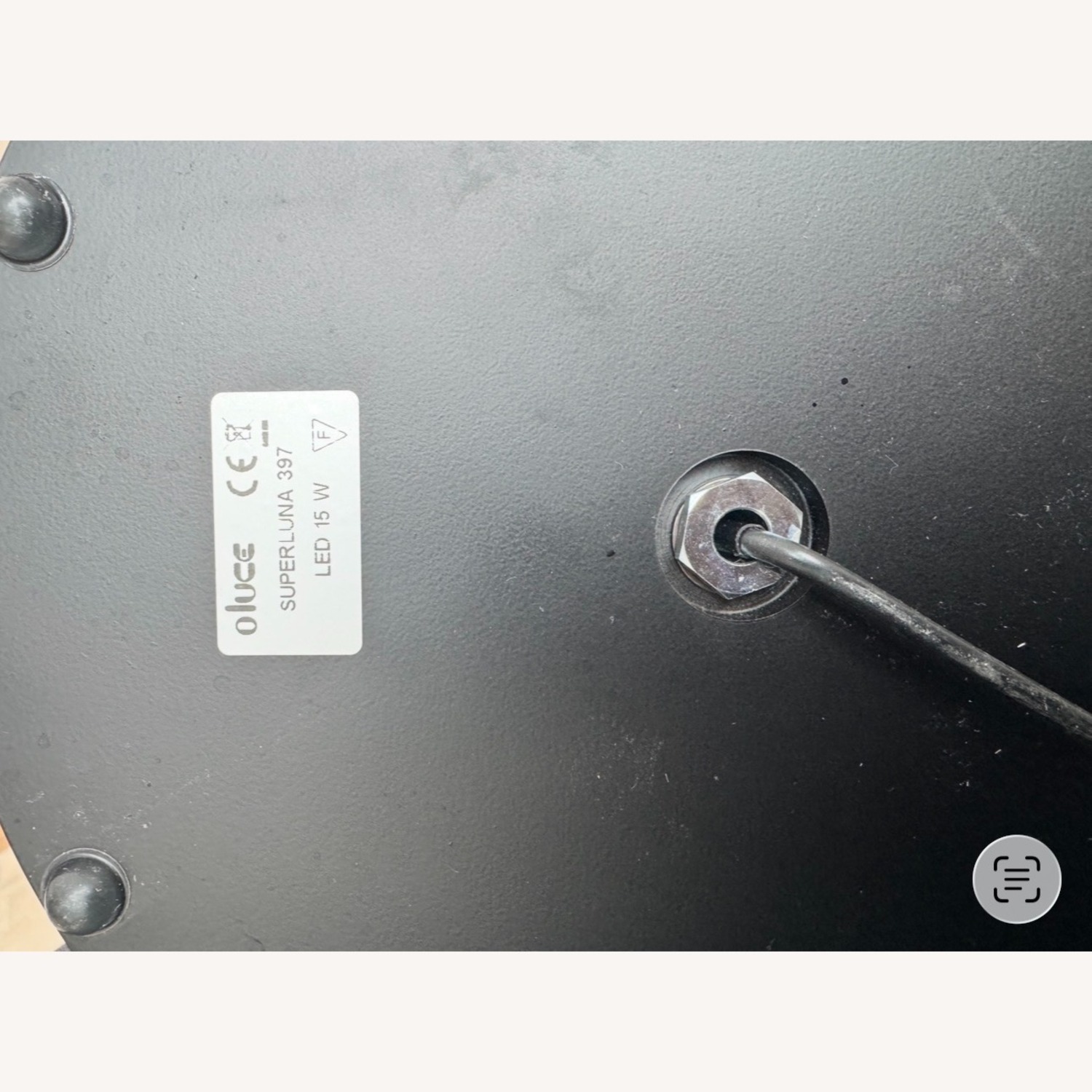 Oluce Black Superluna Floor Lamp - image-4