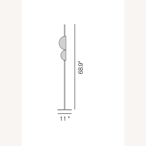 Used Oluce Black Superluna Floor Lamp for sale on AptDeco