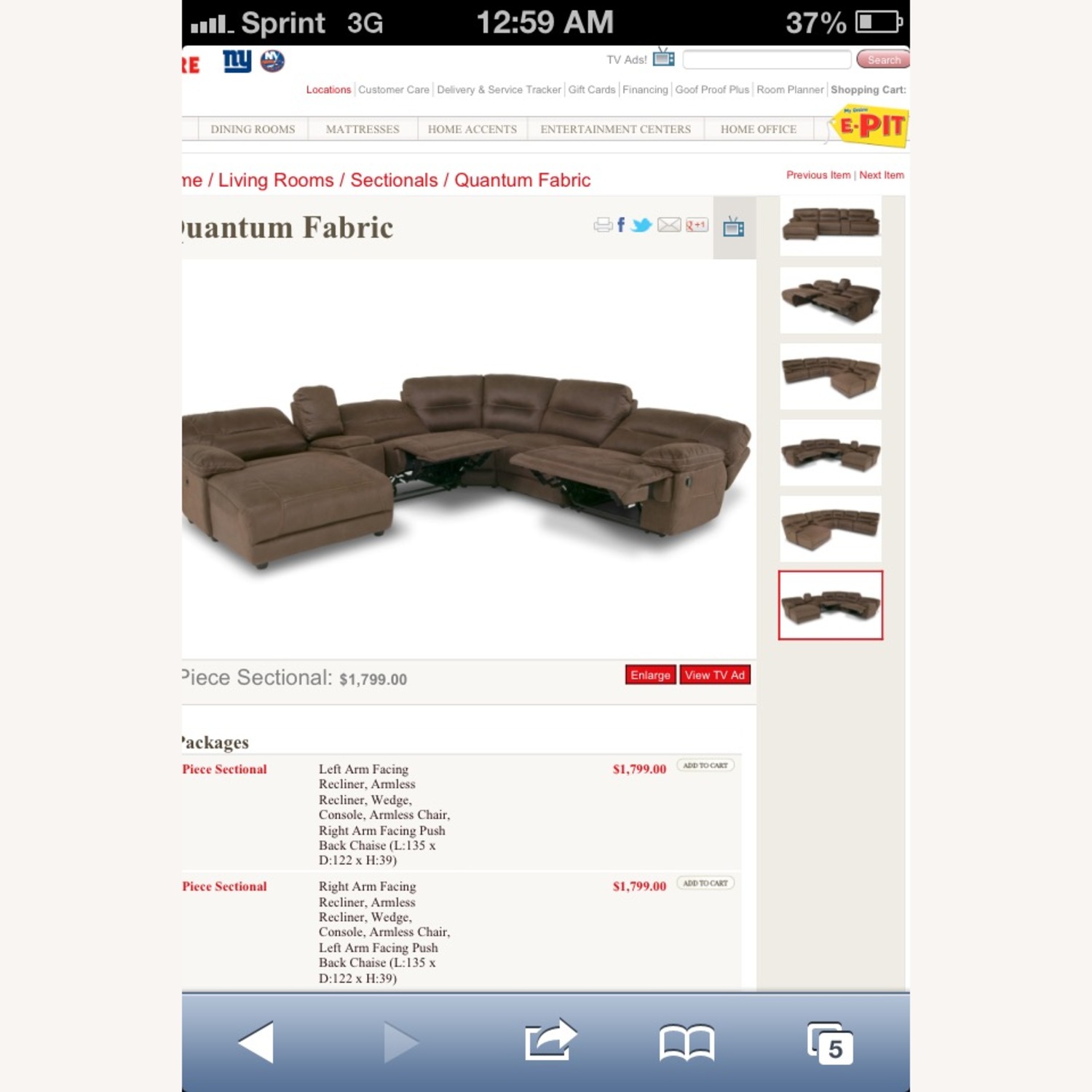 Bob's Discount Furniture 3+ Piece Sectional - image-5