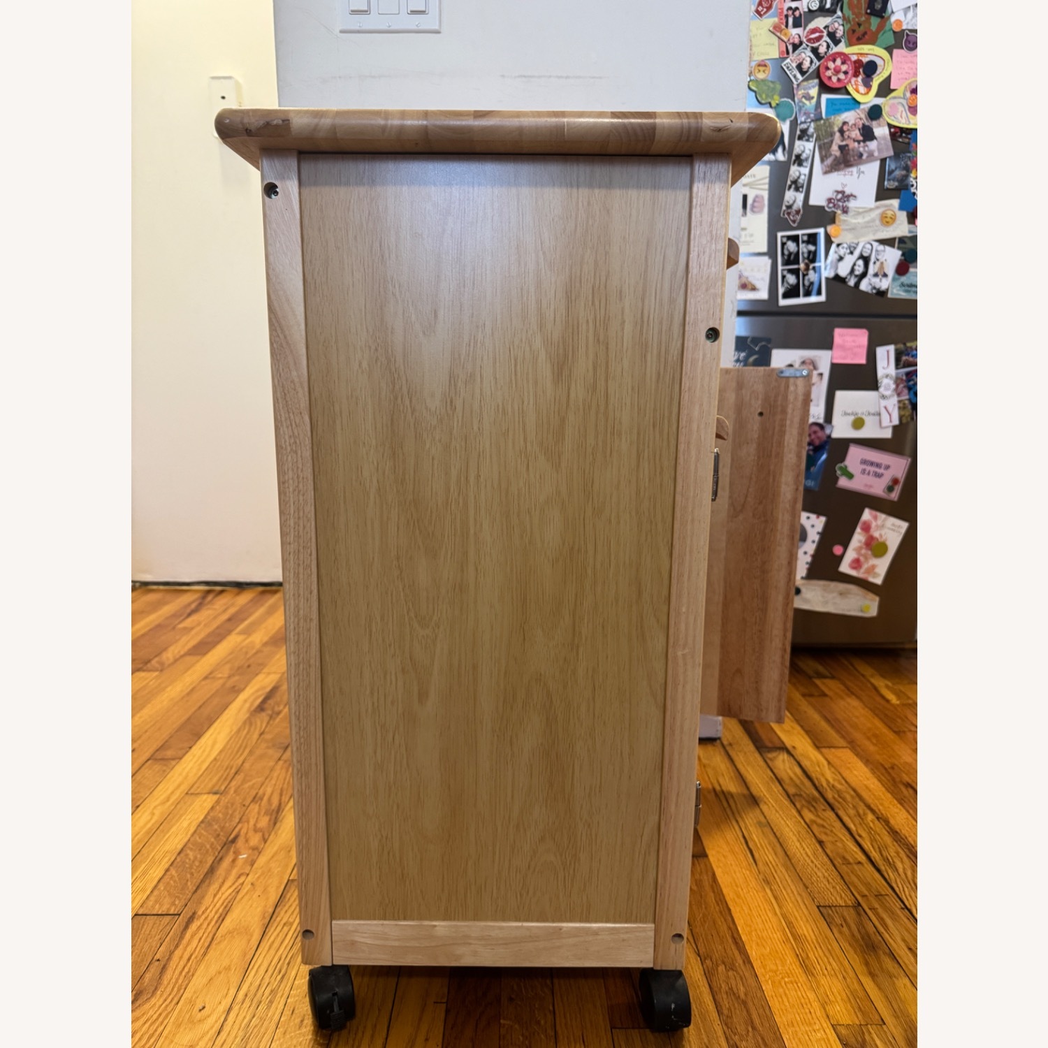 Winsome Wood Natural Wood Bar Cart - image-2