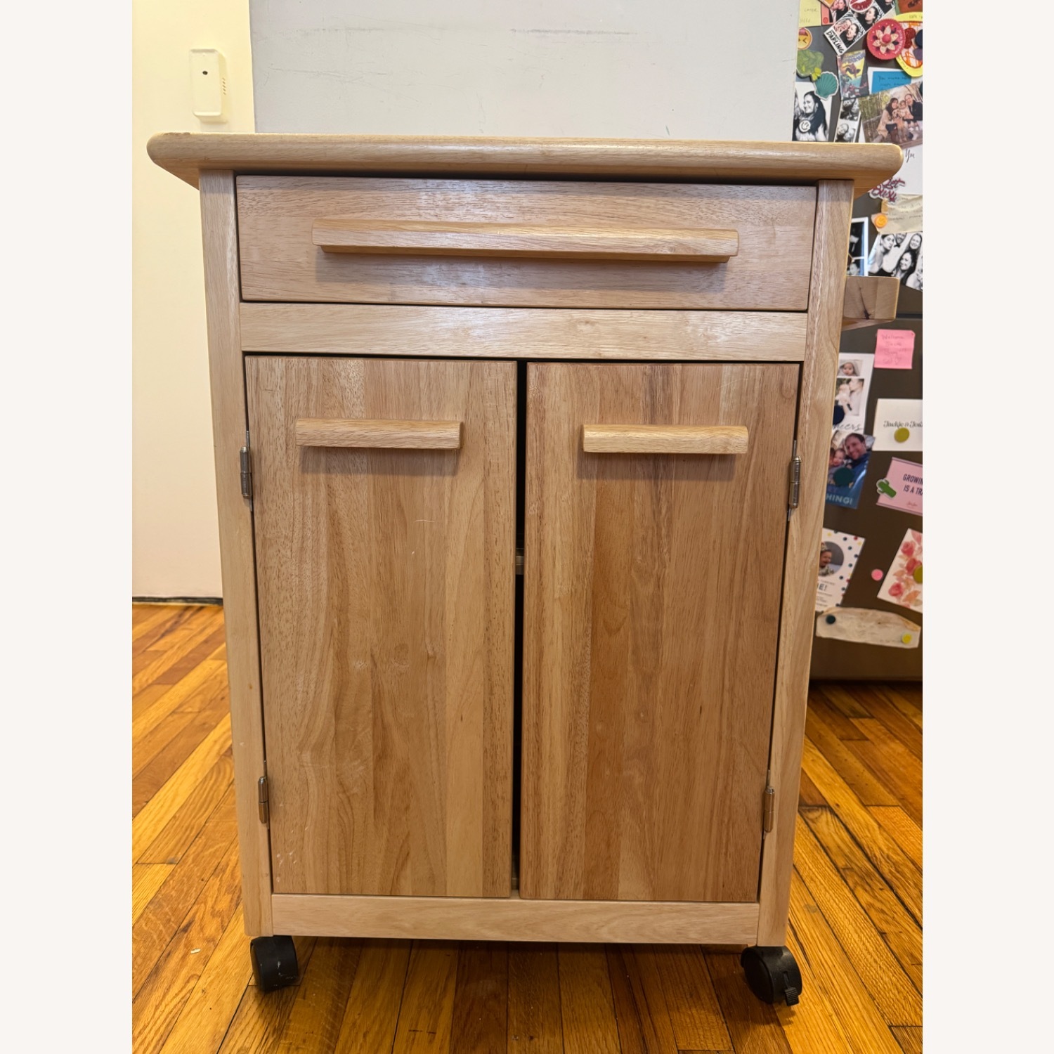 Winsome Wood Natural Wood Bar Cart - image-1