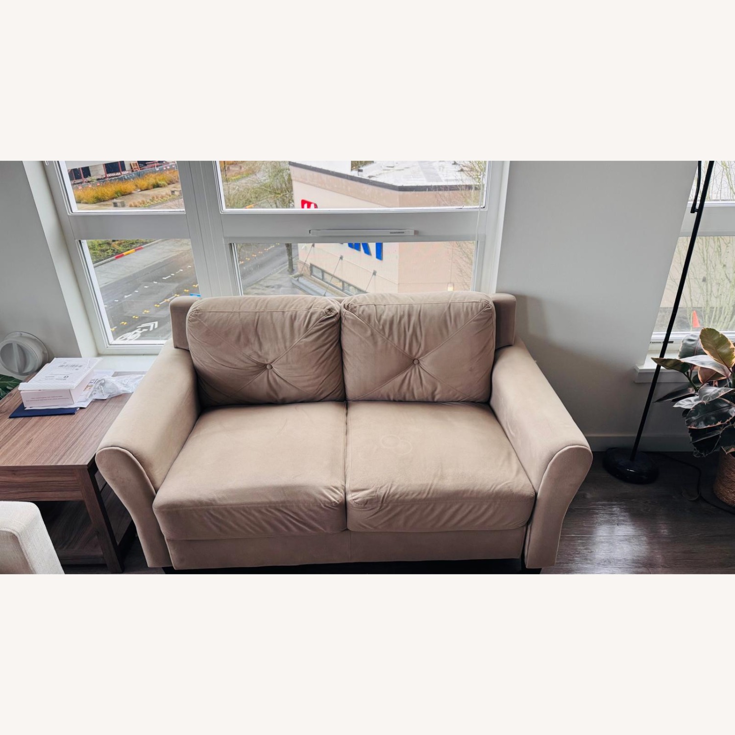 Beige Loveseat Sofa - image-1
