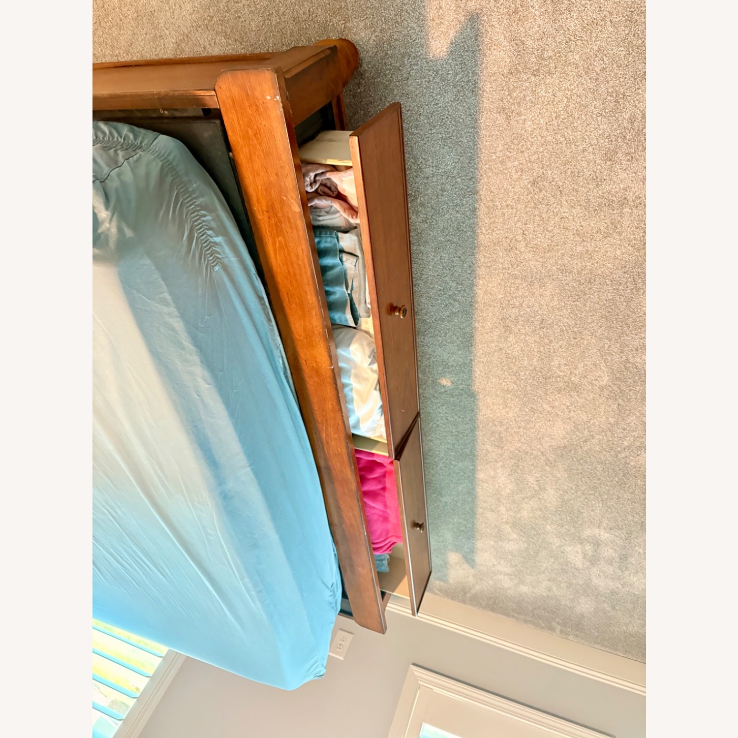 Furniture Row Dark Brown Wood King Bed - image-7