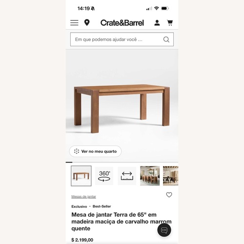 Used Crate & Barrel Natural Wood Dining Sets for sale on AptDeco