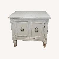 White Wood Nightstand