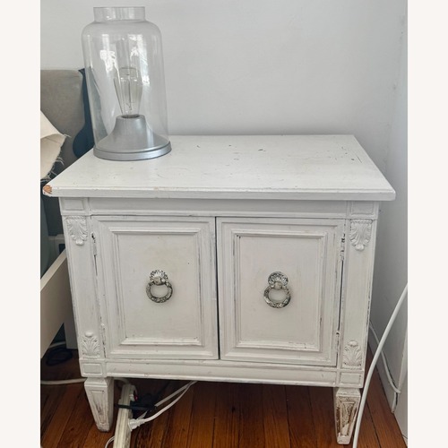 Used White Wood Nightstand for sale on AptDeco