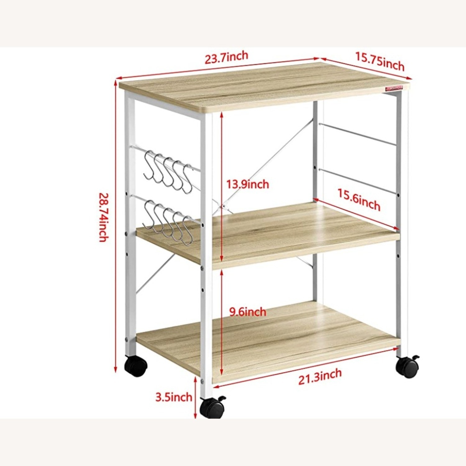Walmart Mr IRONSTONE 3-Tier Storage Cart - image-3