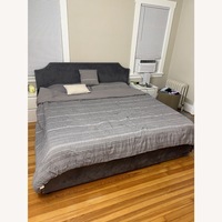 Wayfair Dark Gray Fabric King Bed