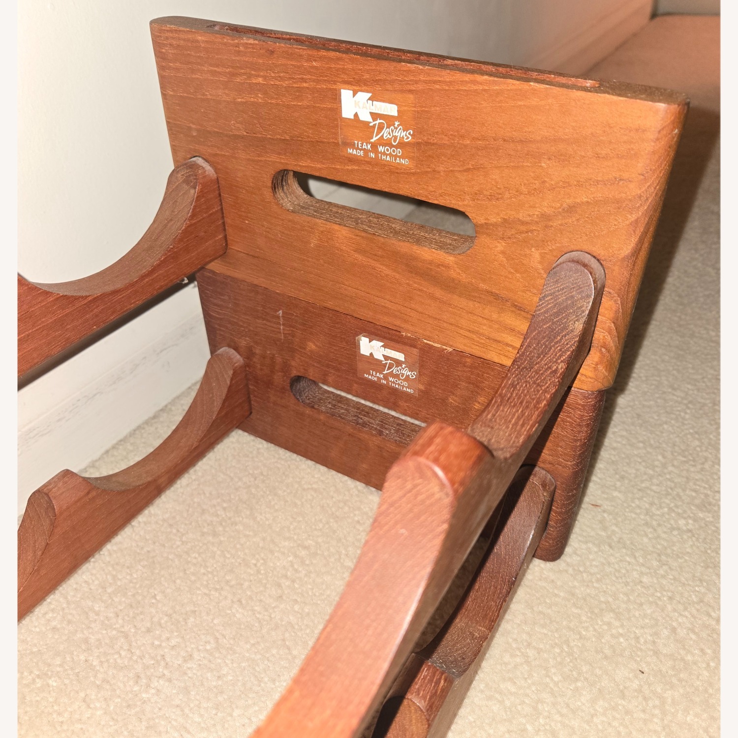 Vintage Teak Wine Rack: Mid-Century Modern  - image-1