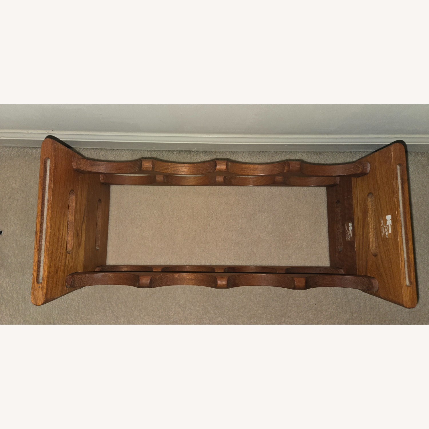 Vintage Teak Wine Rack: Mid-Century Modern  - image-3