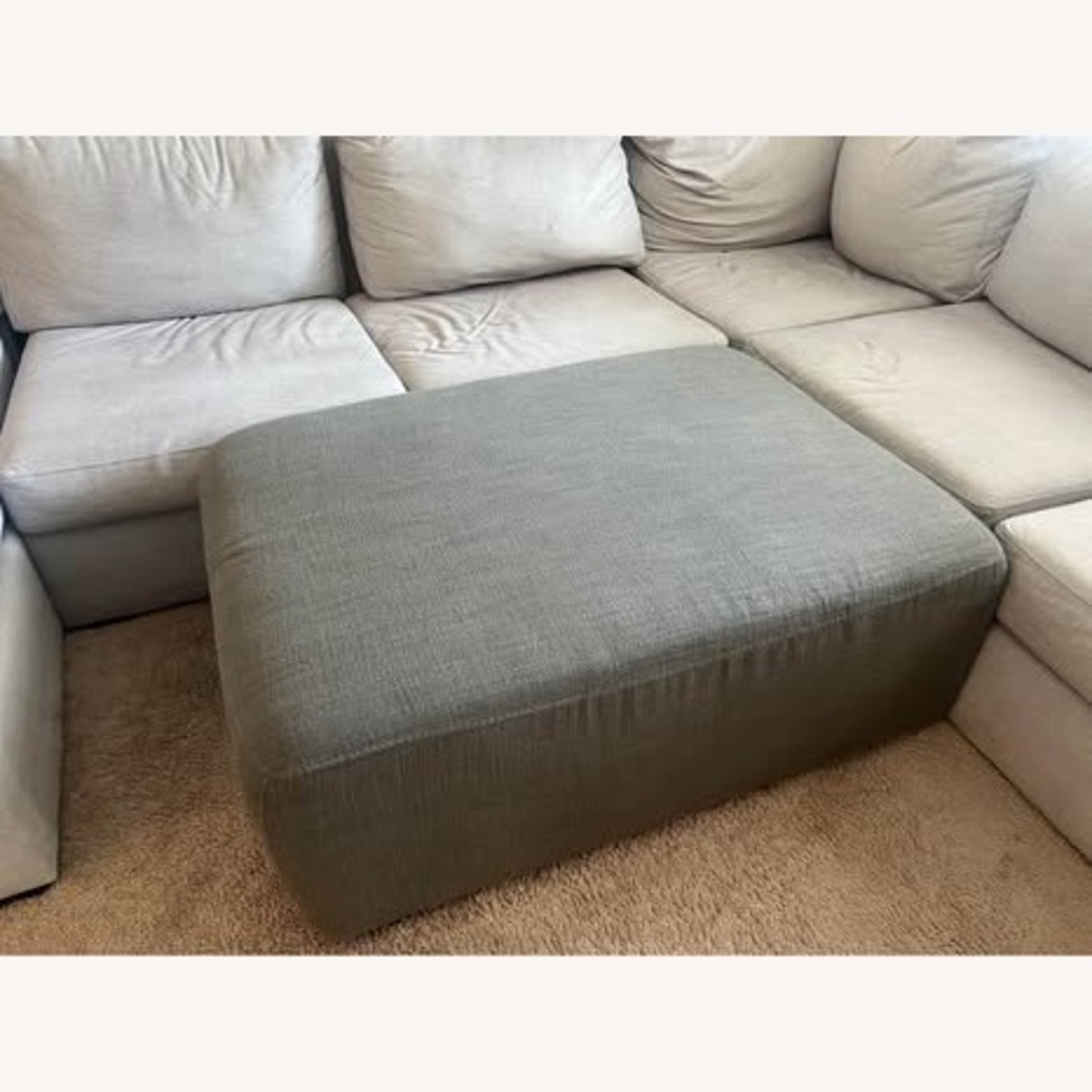 Living Spaces Light Gray 3+ Piece Sectional - image-3