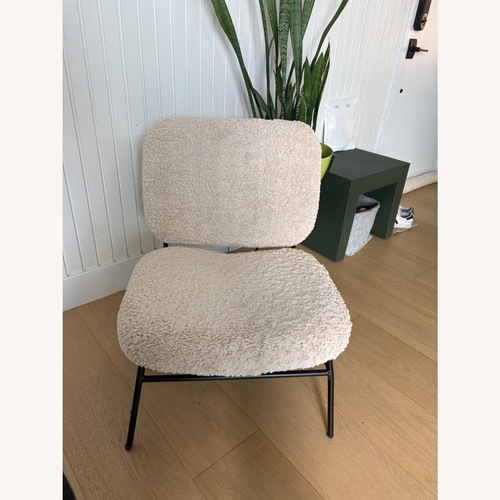 Used Zara Home Natural Fabric Accent Chair for sale on AptDeco