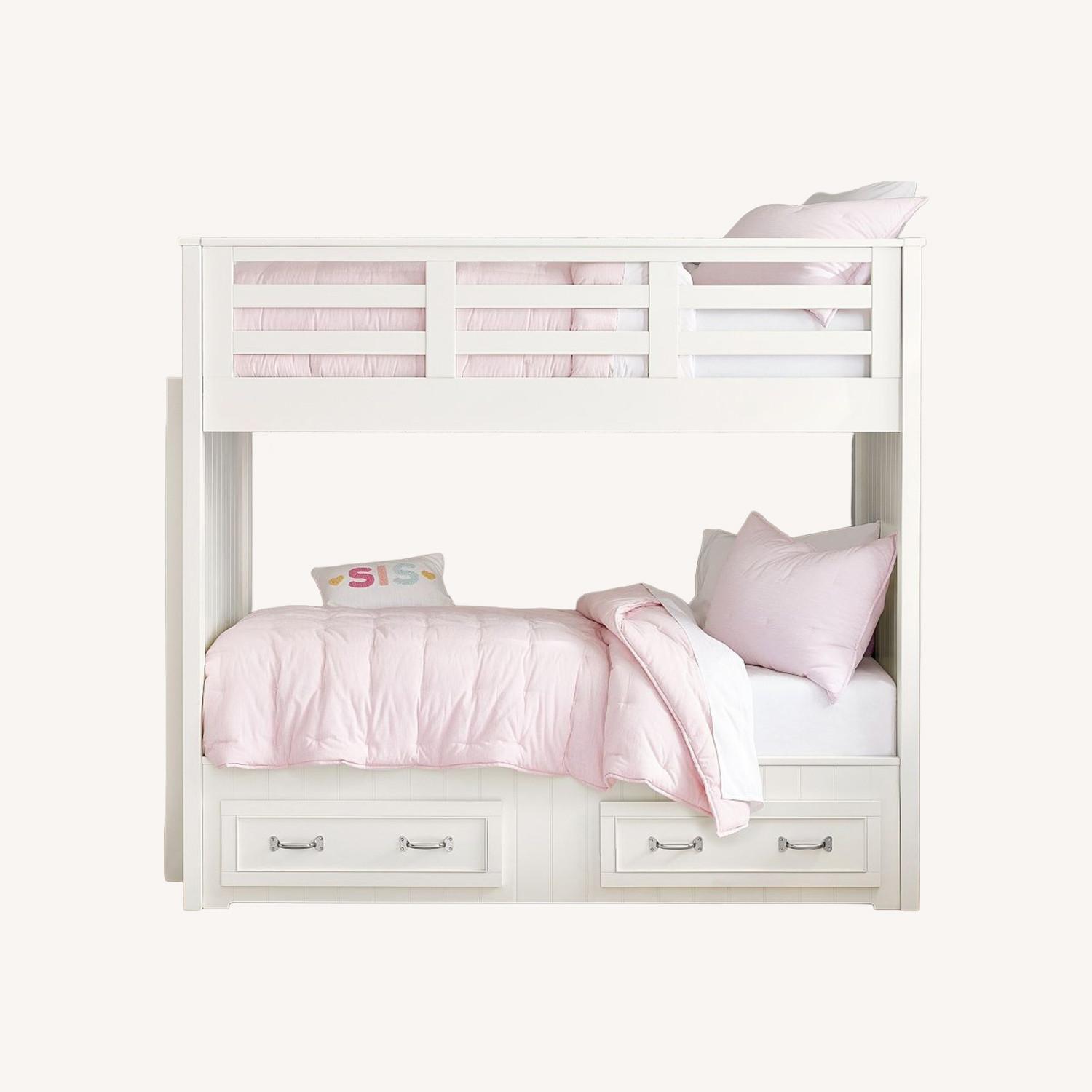 Pottery Barn Belden Twin Bunk Bed With Drawers - image-0