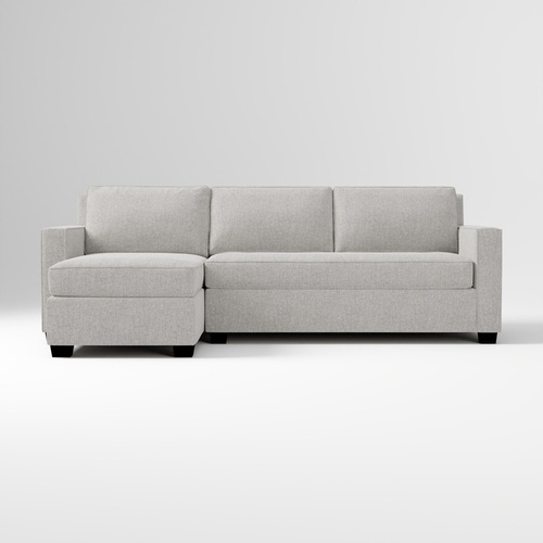 Used West Elm Light Gray Fabric 2 Piece Sectional for sale on AptDeco