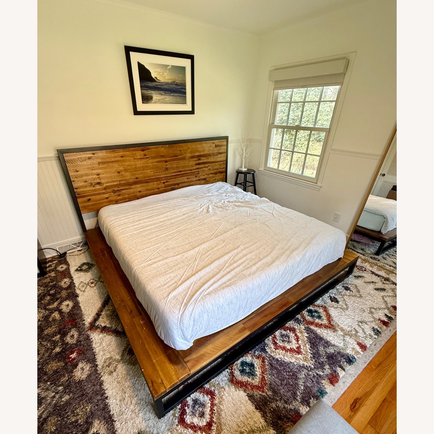 West Elm Logan Natural Wood King Bed - image-5