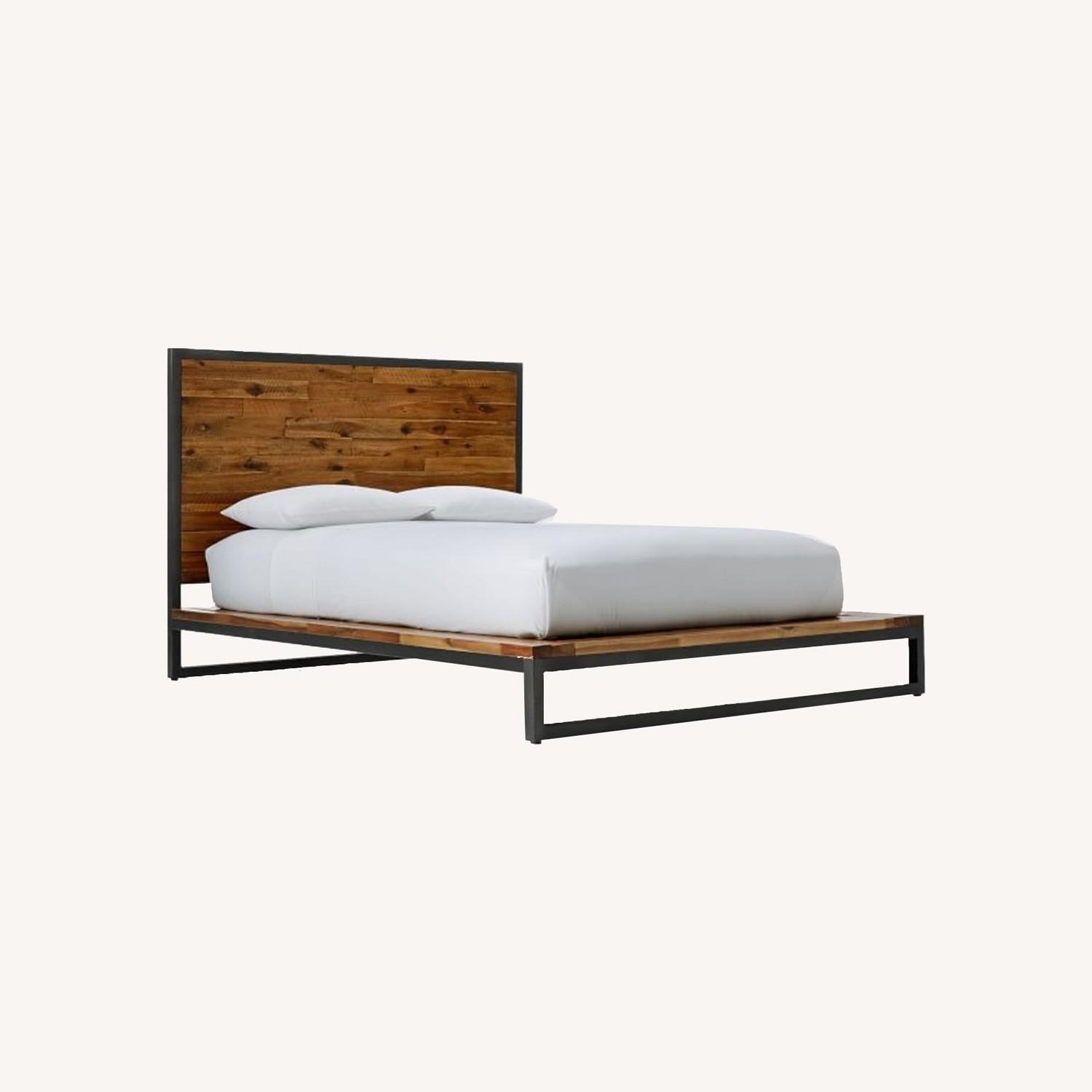 West Elm Logan Natural Wood King Bed - image-3