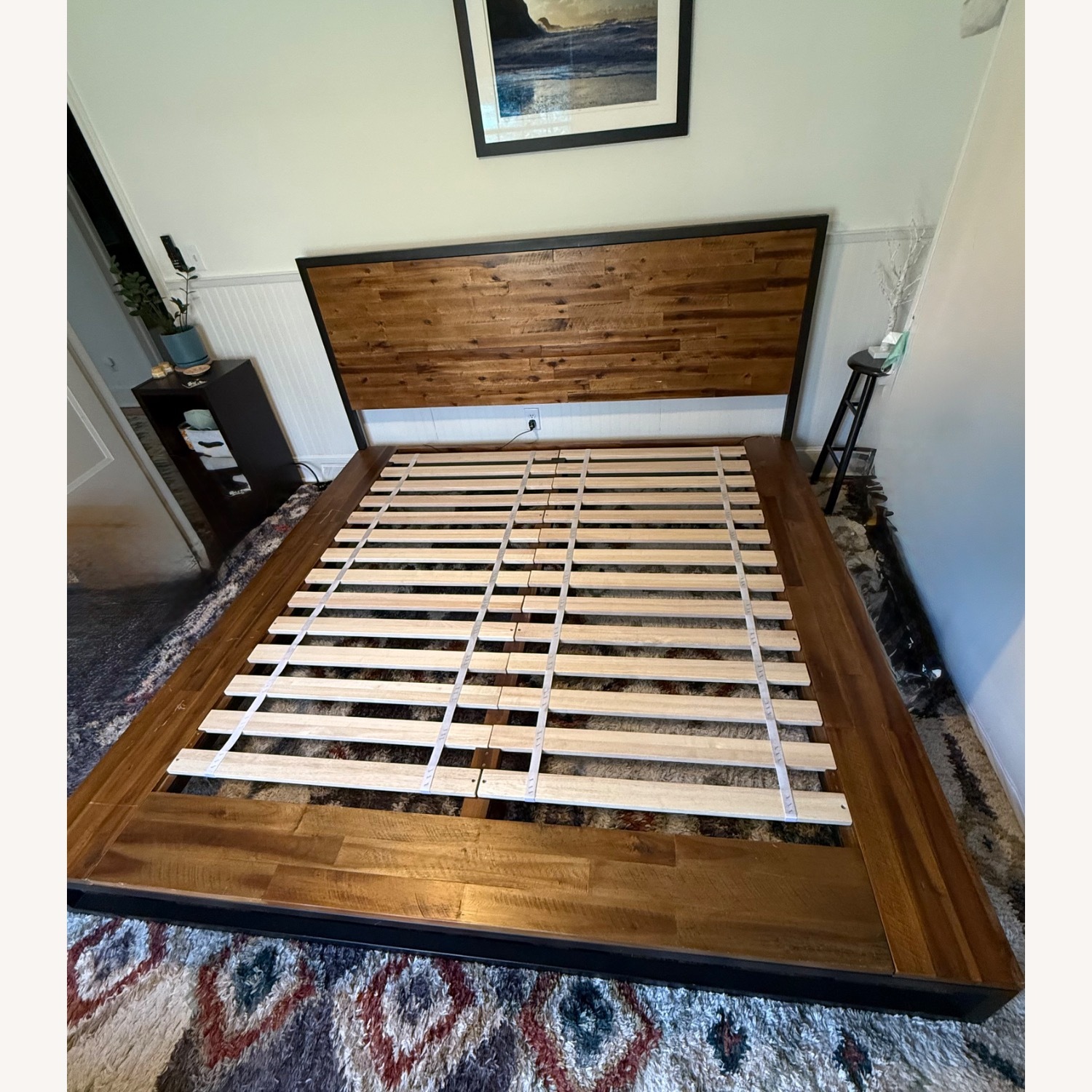 West Elm Logan Natural Wood King Bed - image-6