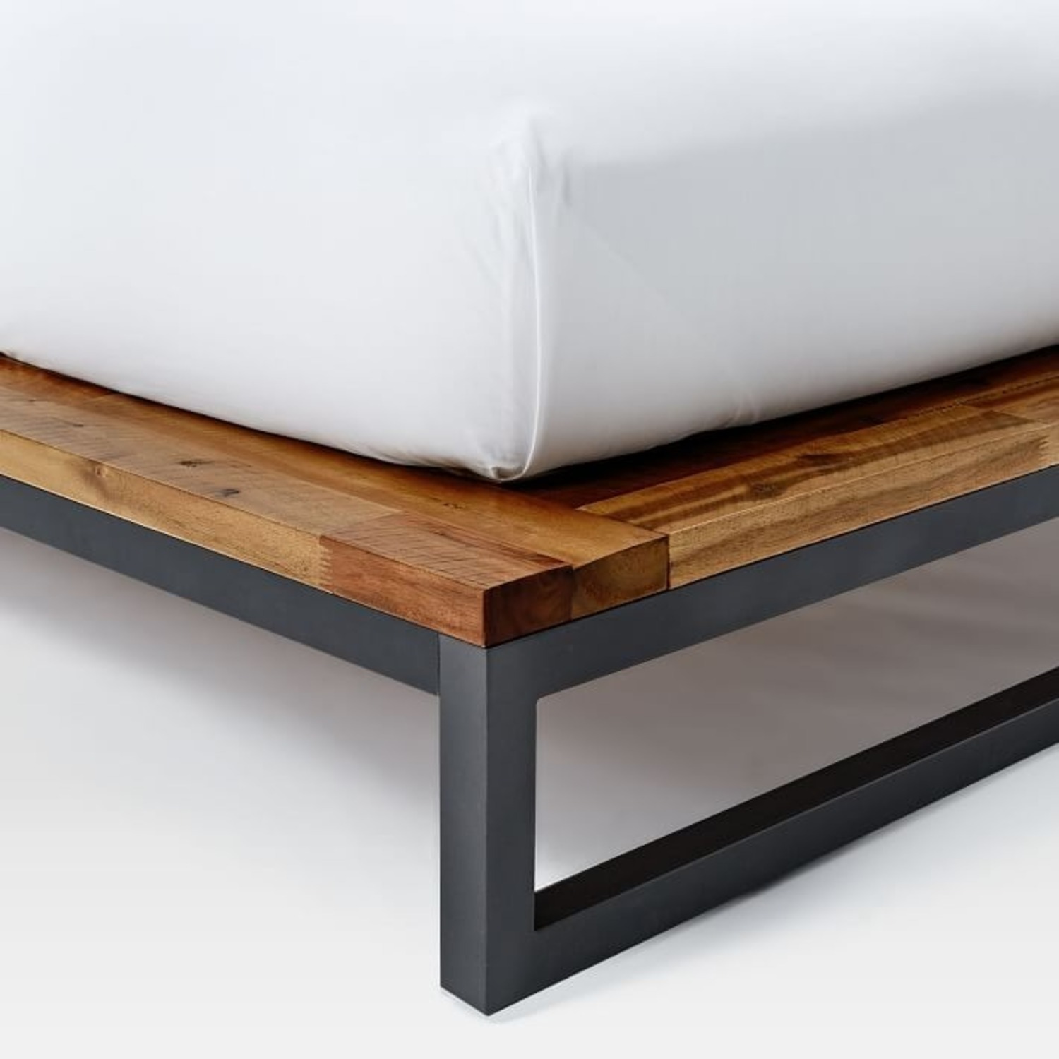 West Elm Logan Natural Wood King Bed - image-1