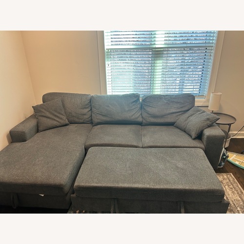 Used Milo Baughman Dark Gray 2 Piece Sectional for sale on AptDeco