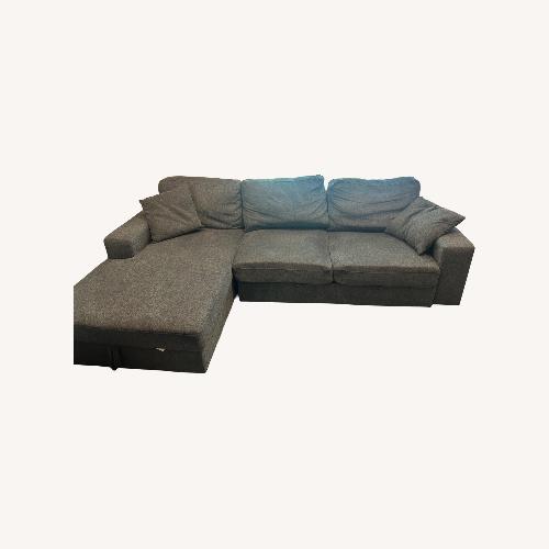 Used Milo Baughman Dark Gray 2 Piece Sectional for sale on AptDeco