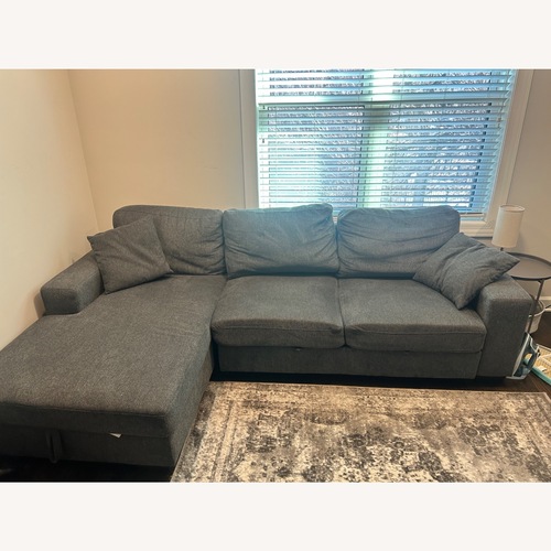 Used Milo Baughman Dark Gray 2 Piece Sectional for sale on AptDeco