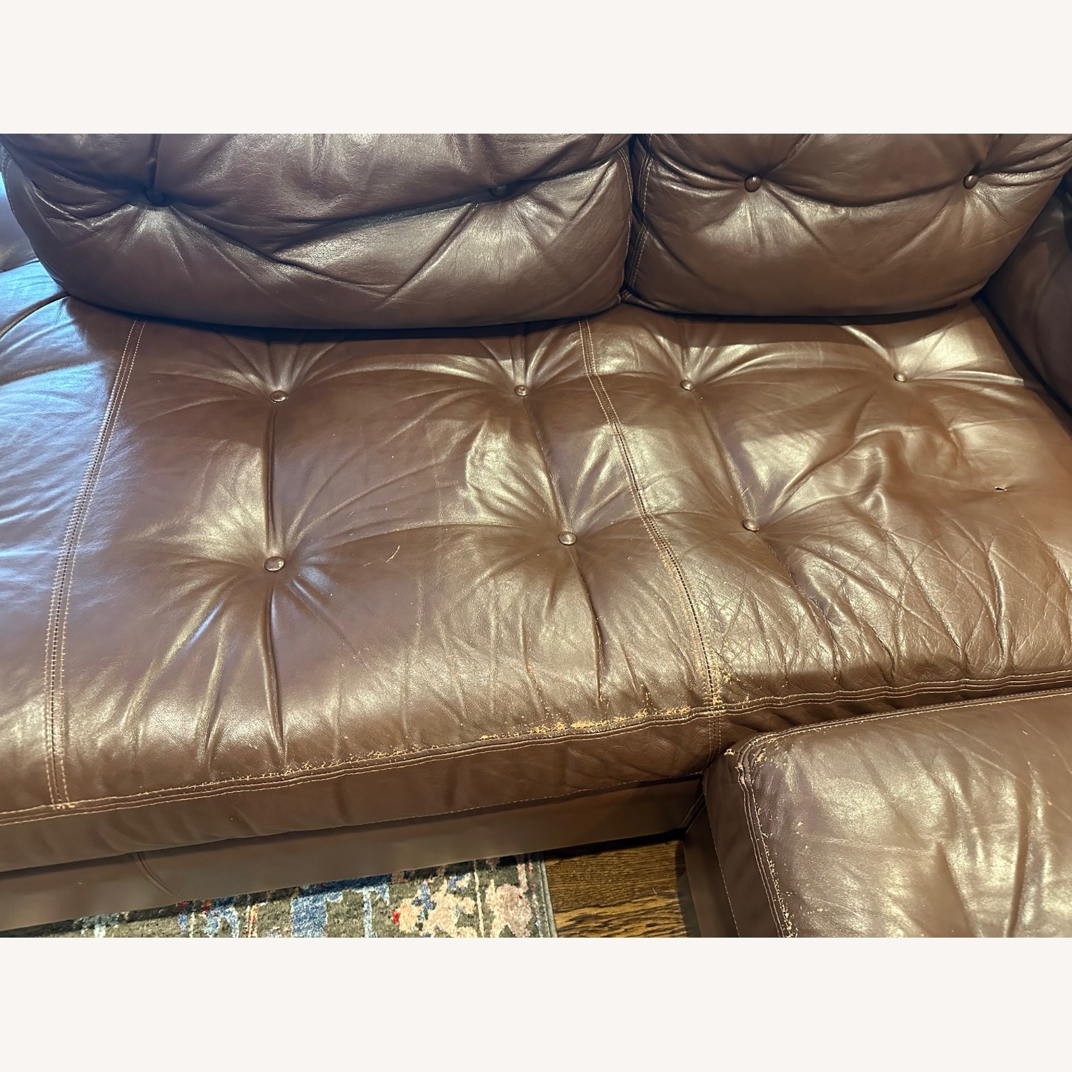 Arhaus Garner Dark Brown Leather 2 Piece Sectional - image-9