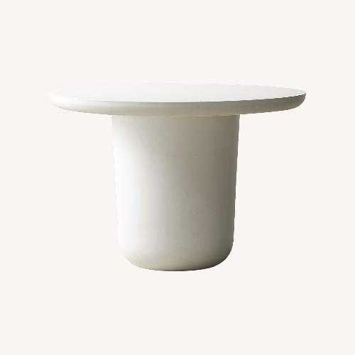 Used CB2 White Concrete Dining Table for sale on AptDeco