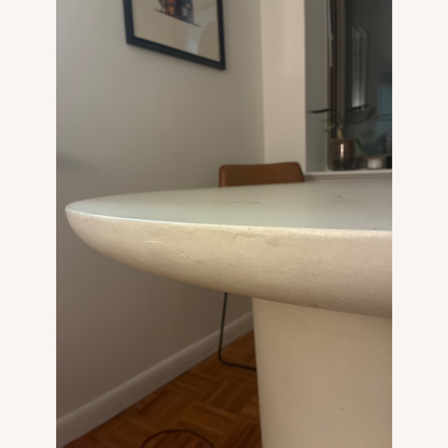 CB2 White Concrete Dining Table - image-3
